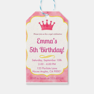 Étiquettes-cadeau Carte d'invitation de l'Anniversaire de enfant roy