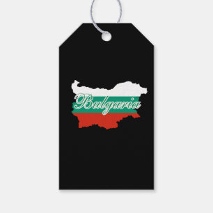 Étiquettes-cadeau Carte du drapeau de la Bulgarie