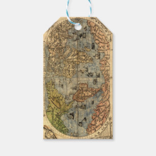 Étiquettes-cadeau Carte du monde Forlani Antiquev 1565 Renaissance