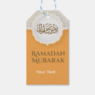 Étiquettes-cadeau Carte Eid Mubarak avec Masjid