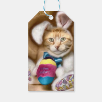 Étiquettes-cadeau Carte postale Claude Easter Bunny Holiday