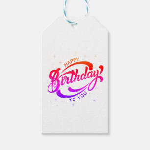 Étiquettes-cadeau Carte postale Joyeuse Anniversaire