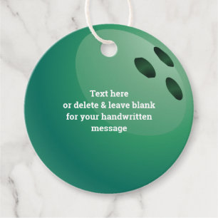 Étiquettes Cadeau Carte préférée Bowling Ball Design