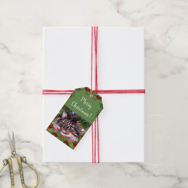 Étiquettes-cadeau Cartes cadeaux de Noël (Avec de la ficelle)