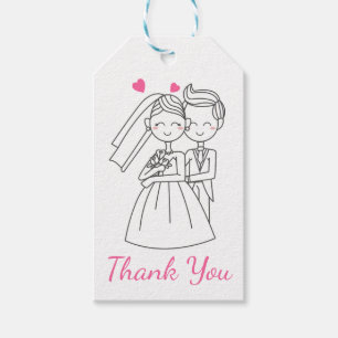 Étiquettes-cadeau Cartographie de mariée et de chambre Mariage Merci