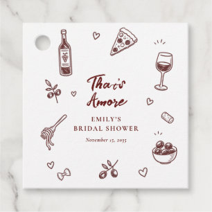 Étiquettes Cadeau Carton d'invitation de douche de mariée That's Amo