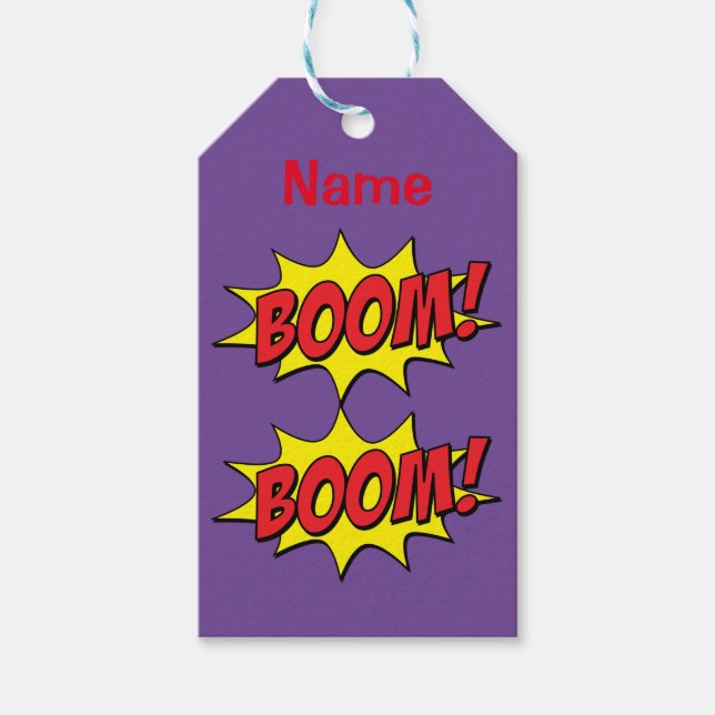 Étiquettes-cadeau Cartoon Boom Thunder_Cove (Devant)
