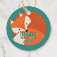 Cartoon Red Fox mignon Animaux Anniversaire des en