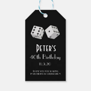 Étiquettes-cadeau Casino Las Vegas Anniversaire Favoriser   Balises 