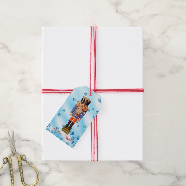 Étiquettes-cadeau Casse-noix allemand - Joyeux Noël (Avec de la ficelle)