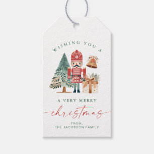 Étiquettes-cadeau Casse-noix rouge scandinave de Noël BLAIR