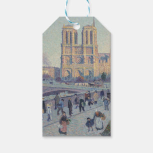 Étiquettes-cadeau Cathédrale Notre-Dame Paris France Peinture classi