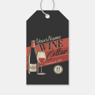 Étiquettes-cadeau Cave à vin personnalisée Bouteille Salle de dégust
