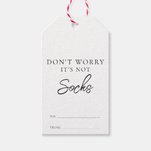 Étiquettes-cadeau Ce n'est pas Chaussettes Carte Cadeau Drôle Noël