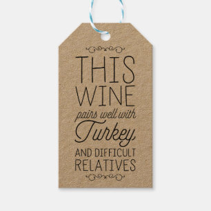 Étiquettes-cadeau Ce Vin Se Paire Bien Avec...