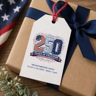 Étiquettes-cadeau Célébration patriotique de la fête du 14 juillet 2