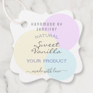 Étiquettes Cadeau Cercles d'aquarelle classique Coloris pastel Marke