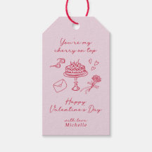 Cerise sur le dessus Valentines Day Pink Bow