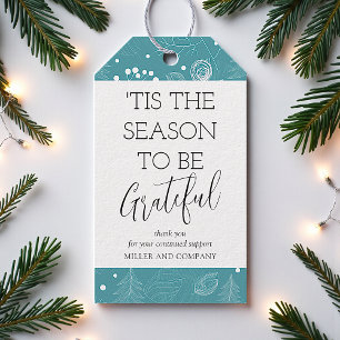 Étiquettes-cadeau 'C'Est La Saison D'Être Gratuit Noël D'Entreprise