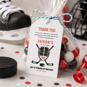 Étiquettes-cadeau C'est l'heure du match Hockey 1er anniversaire