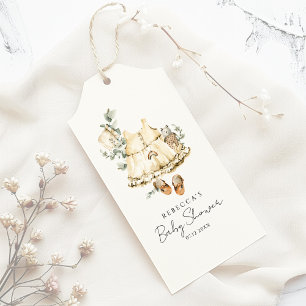 Étiquettes-cadeau C'est un Baby shower botanique de fille
