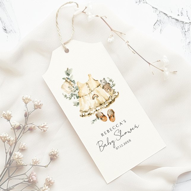 Étiquettes-cadeau C'est un Baby shower botanique de fille (Créateur téléchargé)