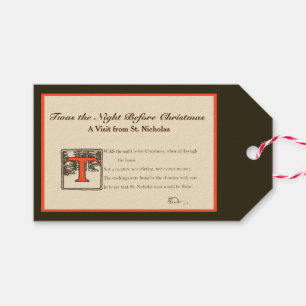 Étiquettes-cadeau C'était la nuit d'avant Noël