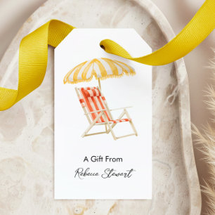Étiquettes-cadeau Chaise de plage pour toutes occasions, un cadeau p