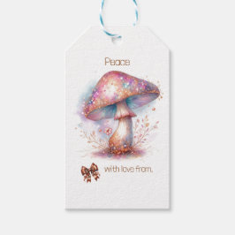 Étiquettes-cadeau Champignon de jardin enchanté Iridescente