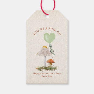 Étiquettes-cadeau Champignons Champignons Pun Classroom Valentine