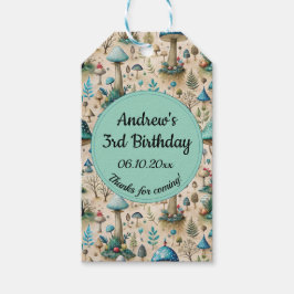 Étiquettes-cadeau Champignons Fairyland fête d'anniversaire