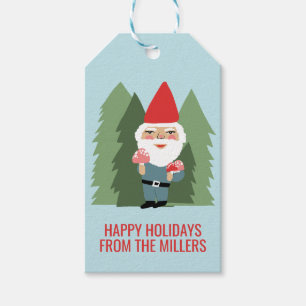 Étiquettes-cadeau Champignons Gnome Père Noël Arbres Elfe de Noël