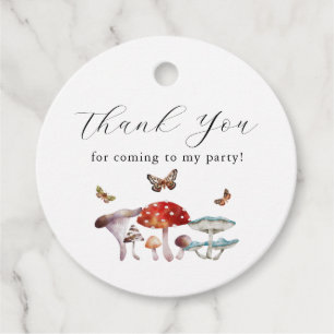 Étiquettes Cadeau Champignons rustiques Anniversaire Favoriser Tags