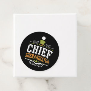 Étiquettes Cadeau Chapeau de Leprechaun chanceux du chef rétro Shena