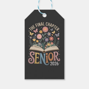 Étiquettes-cadeau Chapitre Final Fleur de graduation senior 2026