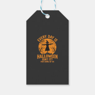 Étiquettes-cadeau Chaque Jour Est Halloween Épouvantail Sorcière Con