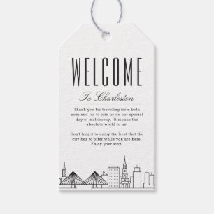 Étiquettes-cadeau Charleston Mariage   Mots clés cadeaux de bienvenu