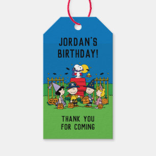 Étiquettes-cadeau Charlie Brown Halloween Fête d'anniversaire Favori