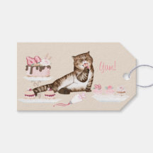Chat avec gâteaux fantaisie et boulangerie givrant