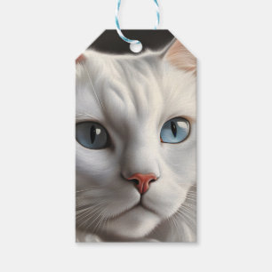 Étiquettes-cadeau Chat blanc
