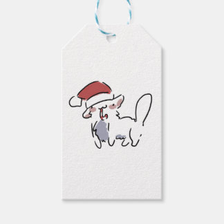 Étiquettes-cadeau Chat de Noël