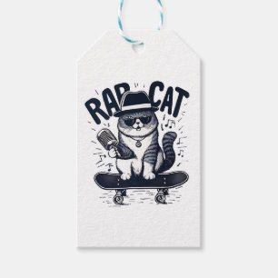 Étiquettes-cadeau Chat de rap Harmonie
