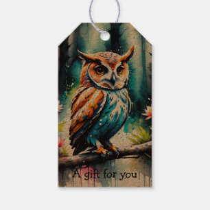 Étiquettes-cadeau Chat de Style Art Déco Dormant Cadeau Pour Vous Pe
