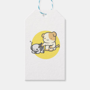 Étiquettes-cadeau Chat et chien