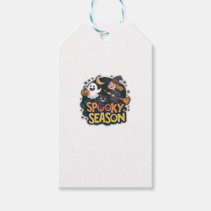 Étiquettes-cadeau Chat-Fantôme Noir Chat Halloween Boo Ghost Spo