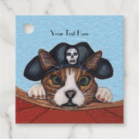Chat mignon en noir Casquette Pirate Crâne Bateau 