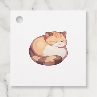 Étiquettes Cadeau Chat Munchkin mignon couchage classique T-shirt