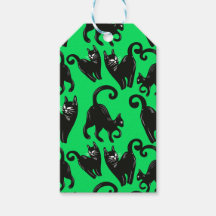 Chat noir Halloween vert
