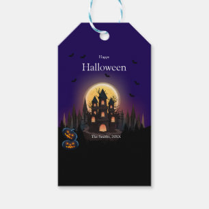Étiquettes-cadeau Château d'Halloween
