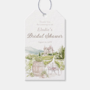 Étiquettes-cadeau Château Elégant de Provence Mariage Champêtre Fran